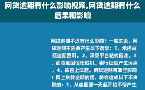 网贷逾期一天会有哪些影响？