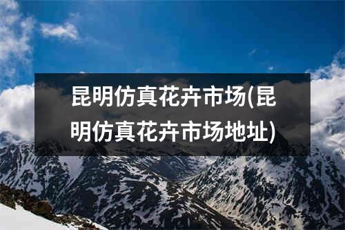 昆明仿真花卉市场(昆明仿真花卉市场地址)