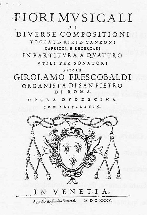 Title page of the first edition of Fiori musicali