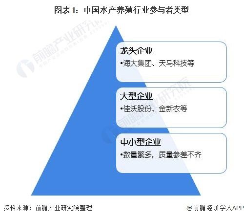 图表1：中国水产养殖行业参与者类型