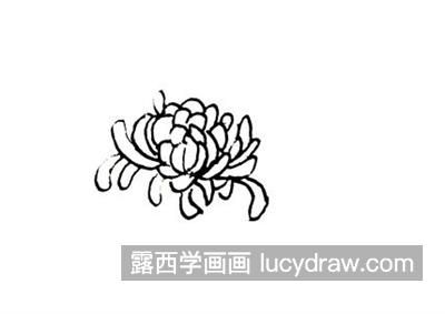 漂亮的彩色菊花简笔画教程 简单的带颜色菊花简笔画怎么画