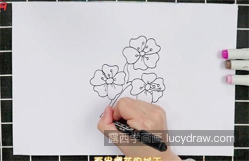 古风又漂亮樱花简笔画怎么画 简单又漂亮樱花简笔画画法