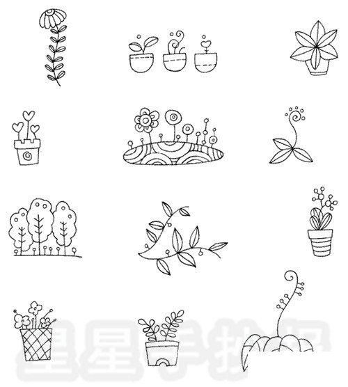 植物小图简笔画-儿童简笔画大全