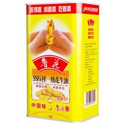 鲁花 食用油 5S压榨一级花生油5L铁罐装