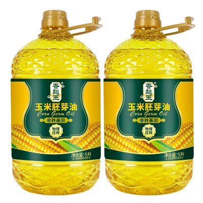 玉米胚芽油5升x2桶压榨一级玉米油非转基因家庭炒菜食用油批发 10L