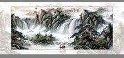 渔歌图装饰画图片 大好河山水墨画