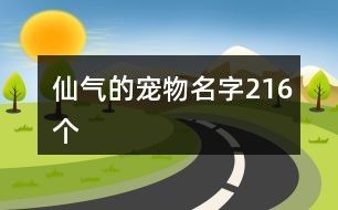 仙气的宠物名字216个