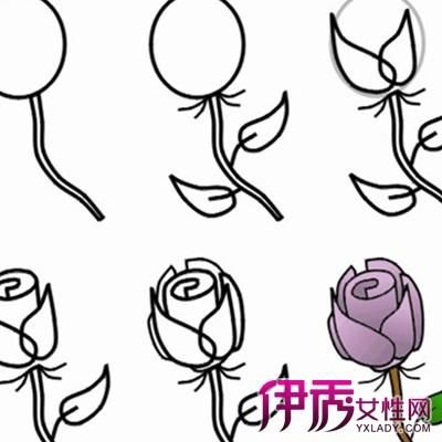 怎么画玫瑰花 怎么画玫瑰花简笔画 最简单画玫瑰花