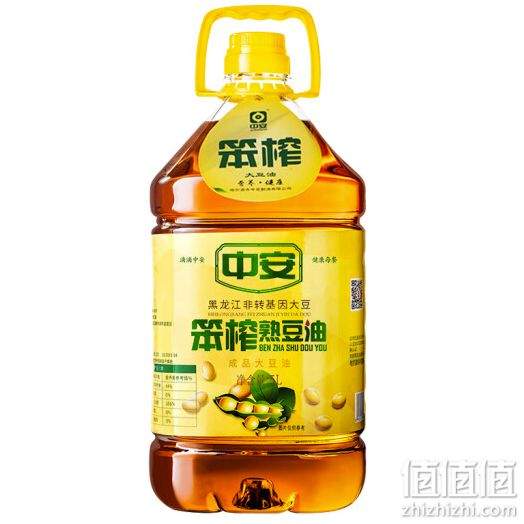 中安 压榨大豆油5L 食用油非转基因 笨榨熟豆油