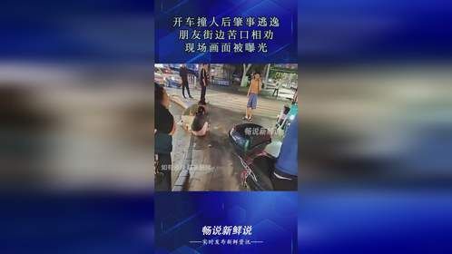 开车撞人后肇事逃逸，朋友街边苦口相劝，现场画面被曝光！