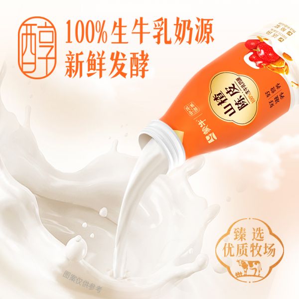 蒙牛中华滋养生牛乳山楂陈皮风味酸奶套装：220g*6+每日鲜酪牛油果*6