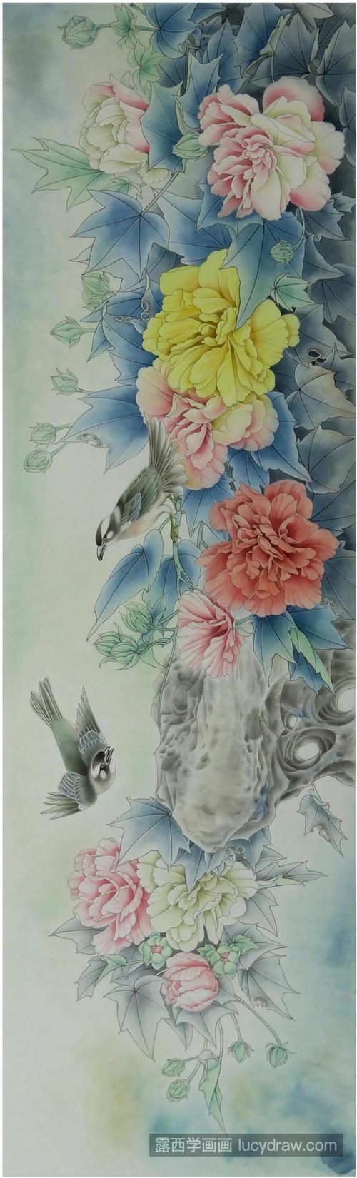 芙蓉花怎么画？详细的绘画过程是什么？