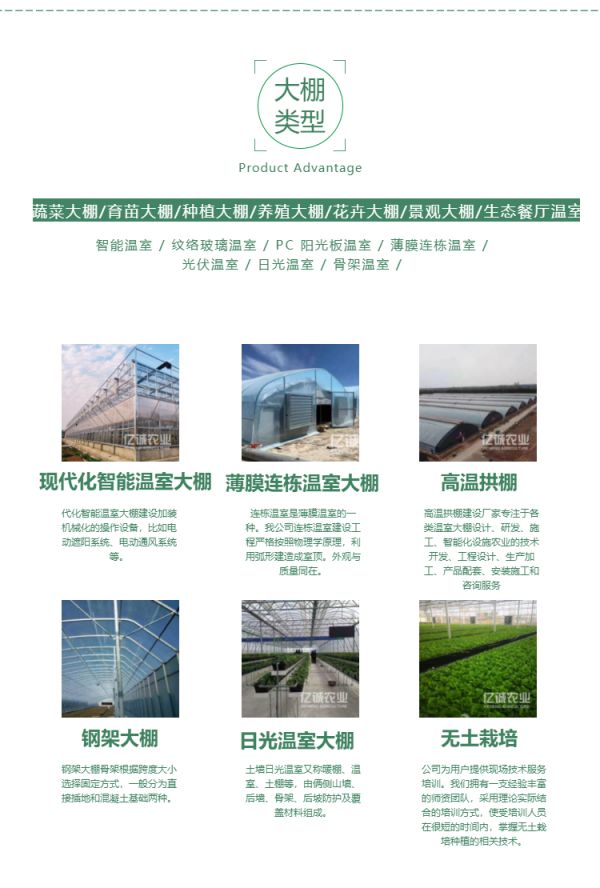 玻璃温室大棚建造 花卉蔬菜温室 智能温室建设找亿诚